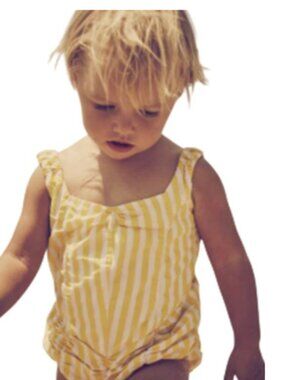 NWT Wovenplay Swimsuit - white and yellow